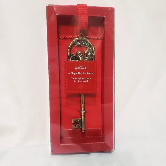 Hallmark Other - A Magic Key for Santa Metal Ornament 2006 Hallmark 5.5" Sleigh Reindeer